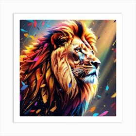 Lion Painting 80 Art Print