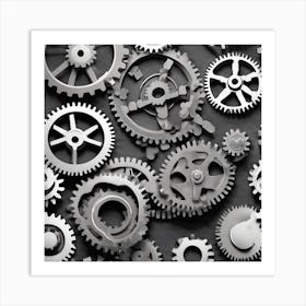 Mechanical Gears 1 Art Print