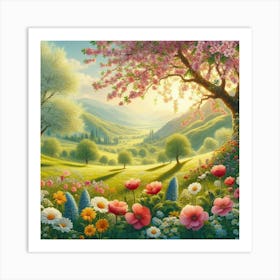 Blossoming Garden Art Print