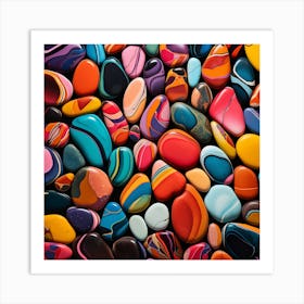 Colorful Pebbles 1 Art Print