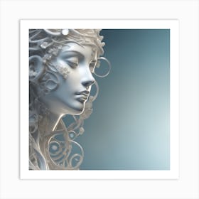 Abstract Portrait Of A Woman Art Print