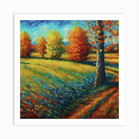 Autumn Road Art Print