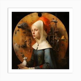 'The Lady Of The Clock' Art Print