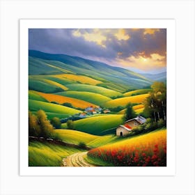 Tuscan Countryside 1 Art Print