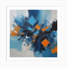 Abstract Painting blue Art Print