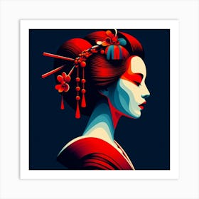 Japan Geisha Visual 48 Art Print