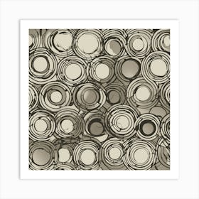 Circles In Black And White 1 Art Print