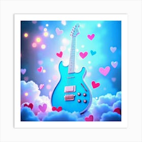 Guitar In The Clouds 1 Art Print