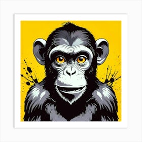 "Monkey Business" A Chimpanzee Artwork For Kids Art Print