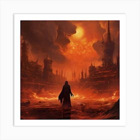 Dark Lord Of The Rings Art Print