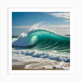 Wave Breaking Art Print