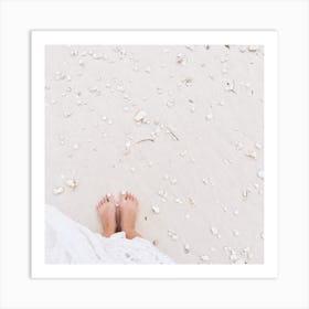 Bare Feet On The Beach Art Print