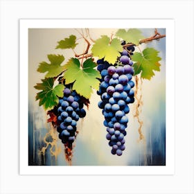 Grapes and vine Art Print