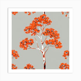 Abstract Rowan tree 2 Art Print