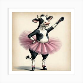 Cow In A Tutu Art Print