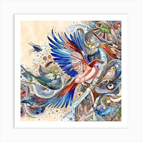 BIRD PATTERN Art Print