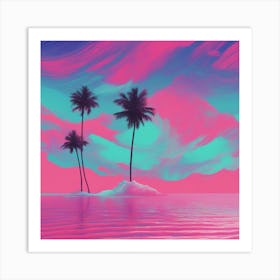 Minimalism Masterpiece, Trace In The Waves To Infinity + Fine Layered Texture + Complementary Cmyk C (45) Art Print