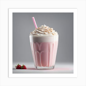 Strawberry Milkshake Art Print