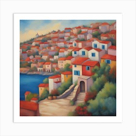 Croatian Village Abstract Art Print