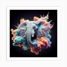 Elephant In The Clouds Art Print