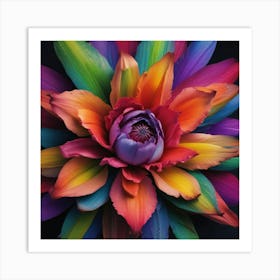 Rainbow Flower 10 Art Print