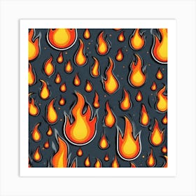 Flames Vector Art Print