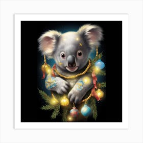 Christmas Koala Art Print