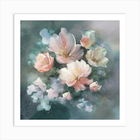 Pink Flowers Art Print