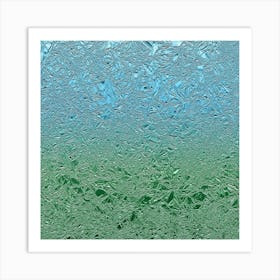 Blue And Green Aluminum Foil Art Print