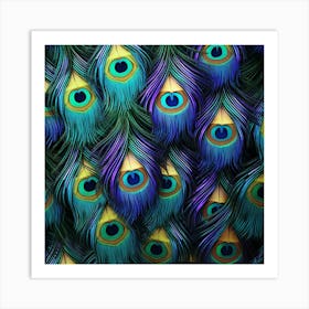 Peacock Feathers 4 Art Print