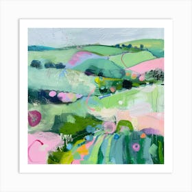Pink Fields Art Print
