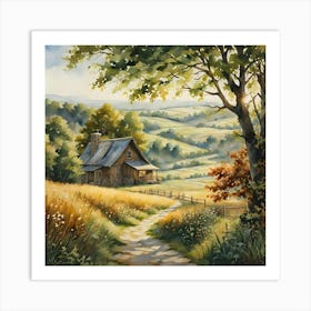 Countryside Peaceful Nature Hyper Realistic Hd 46209499711 Art Print