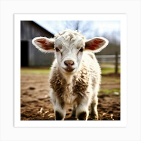 Cute Baby Lamb Art Print