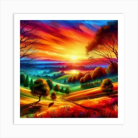 Landscape Painting 1 Art Print