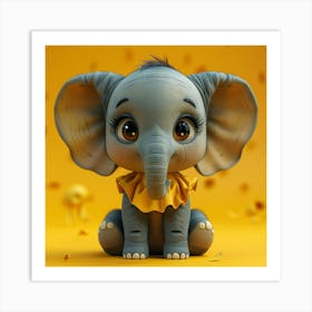 Cute Elephant 7 Art Print