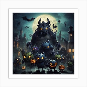 Halloween Monsters 1 Art Print