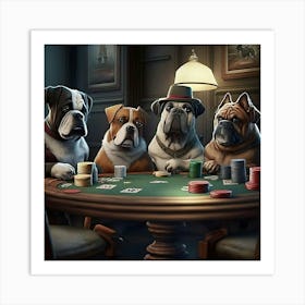 Poker Dogs 9 Art Print