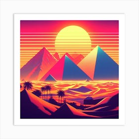 Egyptian Pyramids Desert Art Print