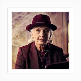 Old Lady In Hat Art Print