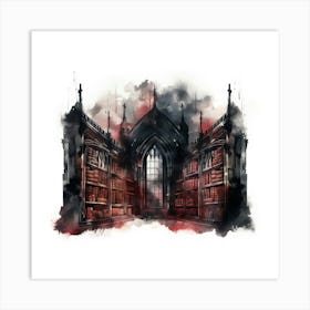 Harry Potter Library Art Print