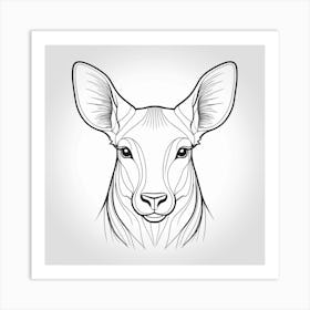 Deer Head Vector Illustration Art Print