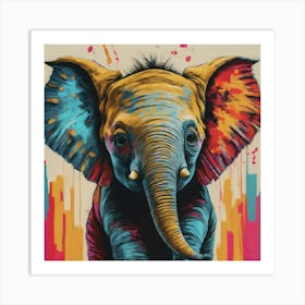 Baby Elephant Art Print