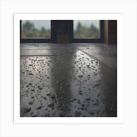 Rain Drops On The Floor 2 Art Print