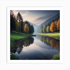 Autumn In The Mountains 9 Art Print