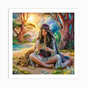 Tarot Card Reading 9 Art Print