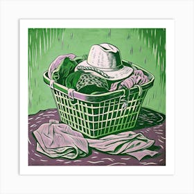 Laundry Basket Art Print