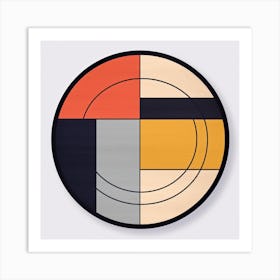 Squares and Circles Waltz: Mid Century Abstract Bliss Art Print