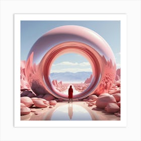 Pink Sphere Art Print