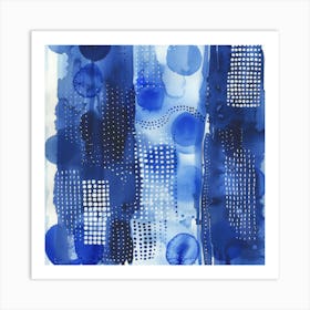 Blue Dots 2 Art Print