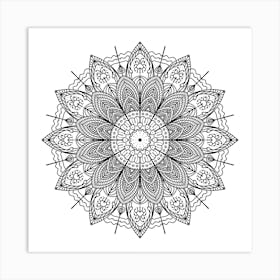 Mandala Meditation Zen Flower Yoga Art Print